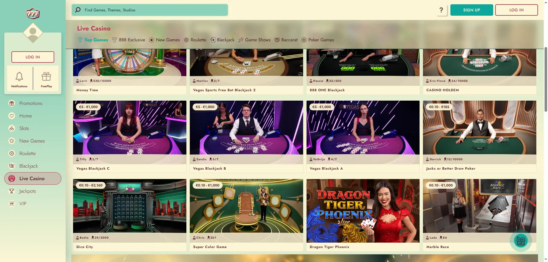 777 Casino live dealer games and ongoing casino promotions 2026